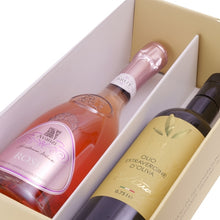 Load image into Gallery viewer, Cofanetto Regalo da 2 bottiglie Olio e Spumante
