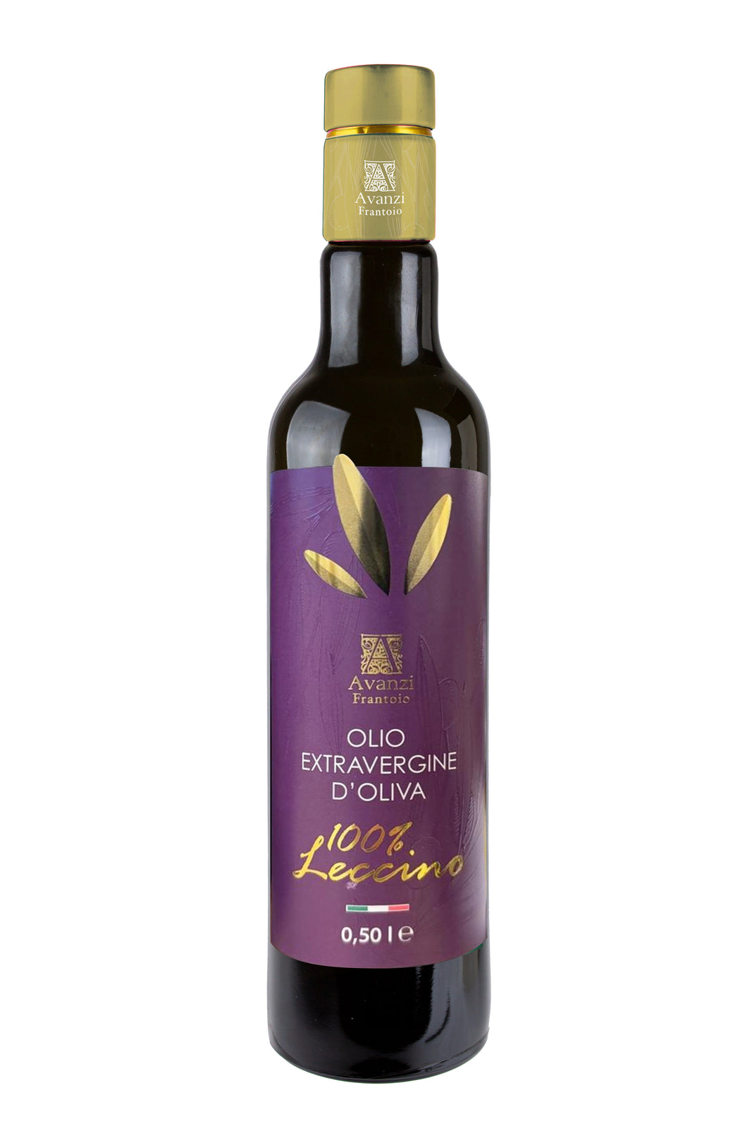 Olio Extravergine d'Oliva 100% Leccino - Cartone da 6 Bottiglie da 0,50Lt